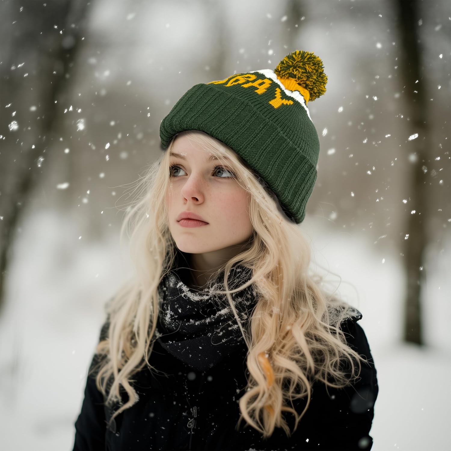 Football City Beanie 2025 Fashion Knit Pom-Pom Hat Soft Headwear Cuffed Winter Hat Sport Fans Gift for Men Women Kids - Image 2