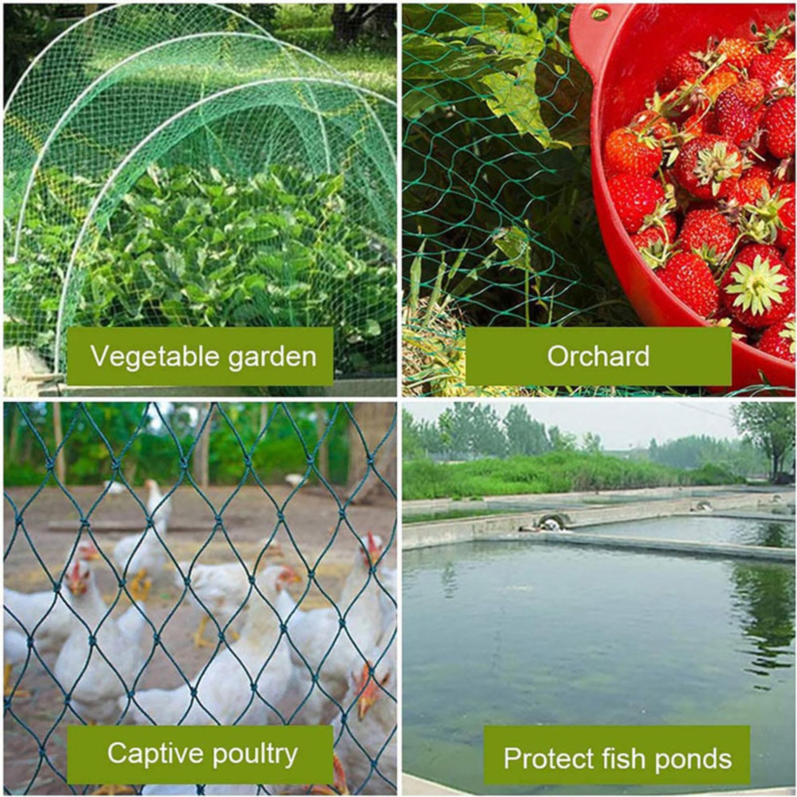 Filet Protection Oiseaux Arbres Fruitiers Filets Anti Oiseaux pour Le Jardin pour Légumes de Fruits de Ferme de Jardin,6x10m
