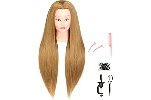 LUTAI 30 Inch Long Blonde Mannequin Head with Stand for Hair Braiding, Styling, and Cosmetology
