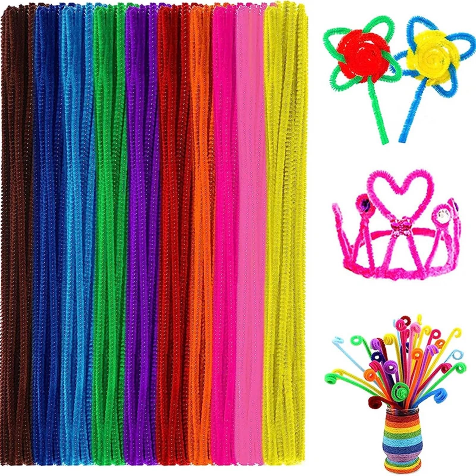 Pijpenragers, 50/100 stuks, 27 kleuren, chenille-pijp, voor kinderen, doe -het-zelf, creatief knutselproject, pedagogisch, handgemaakt, pluche strepen, wed-decor pijpenreiniger, chenille steel