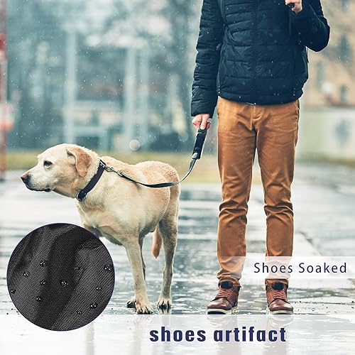 Miniatura 7 de 2 fundas para botas de caminar, para recuperación, antideslizantes, reutilizables, impermeables, para lluvia fundida (color negro, grande)