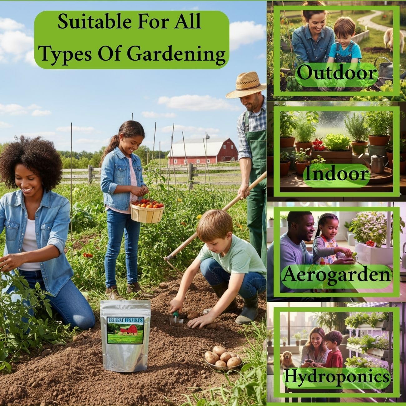 40 Vegetable & Fruit Seeds for Planting Your Outdoor & Indoor Home Garden. 25,000 Seeds, 40 Plant Markers, Growing Guide, & Survival Package. Heirloom Non-GMO Veggies by B&KM Farms (1, Large)