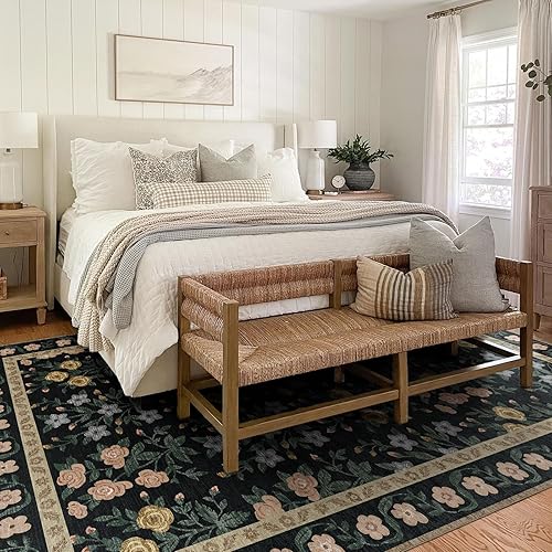 Miniatura 99 de Alfombra de entrada bohemia vintage de 2 x 3 pulgadas, alfombra de entrada pequeña, antideslizante, lavable, tapete para puerta de interior, tapete