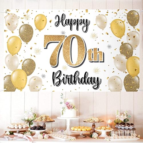 Vista 6 de Decoraciones de feliz cumpleaños 44, globo dorado número 44, cartel grande de cumpleaños, suministros para fiesta de cumpleaños de 44 años.