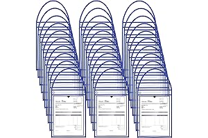 50 Pack Blue Work Order Holders for 9 x 12 Inches