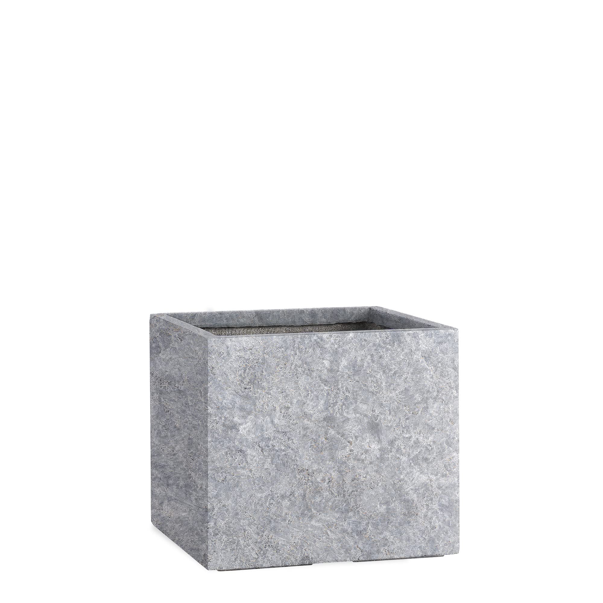 Pflanzwerk® Donica na rośliny CUBE Lava jasnoszara 30 x 34 x 34 cm doniczka na kwiaty, odporna na mróz, ochrona przed promieniowaniem UV, wysoka jakość
