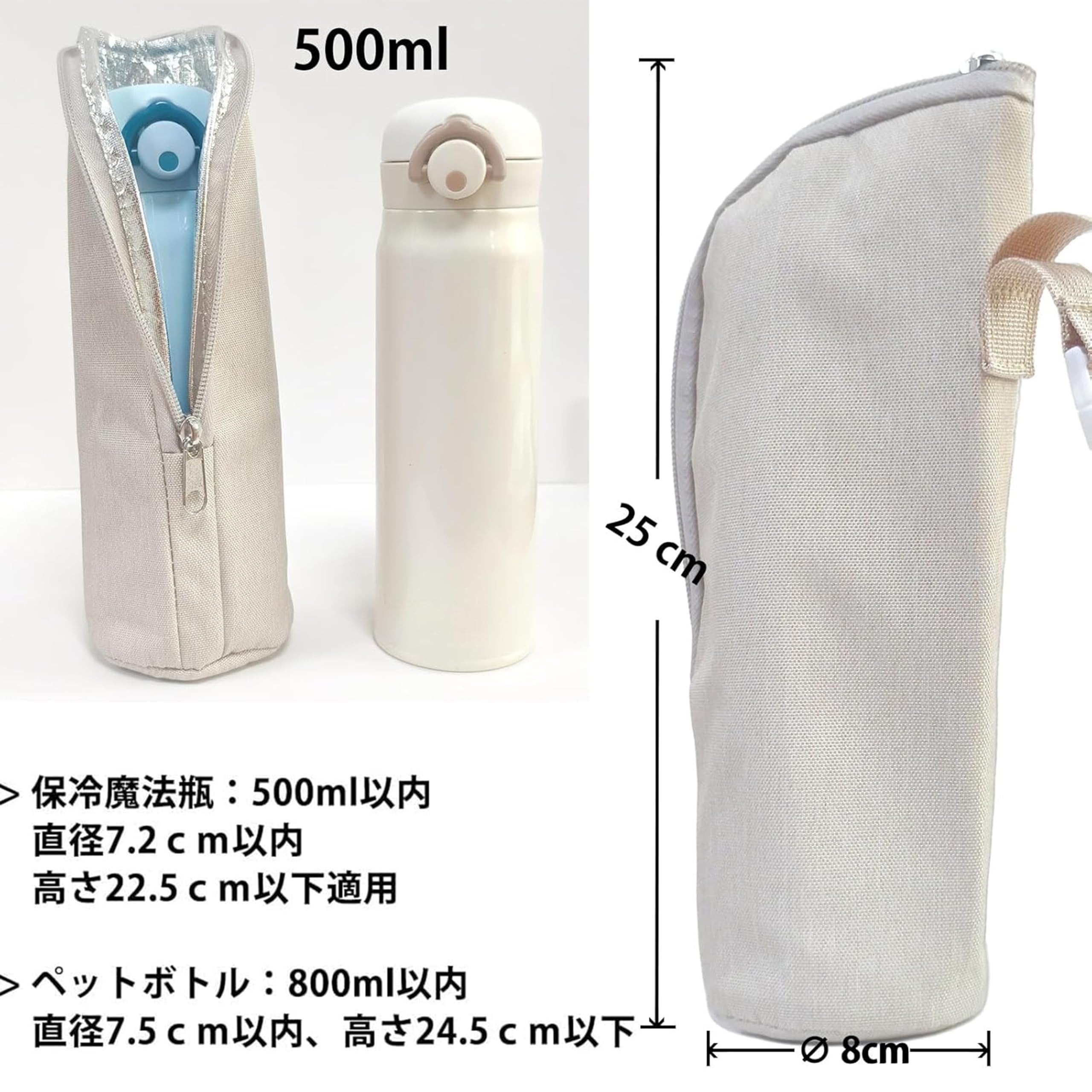 Amazon.co.jp: Futakuchi ペットボトル 保冷カバー 4層構造・両面