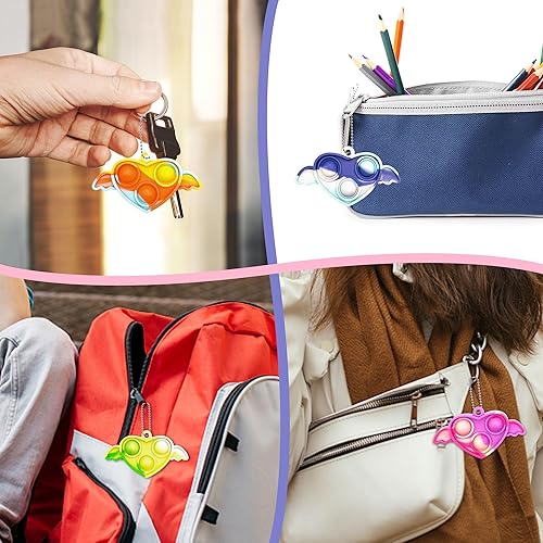 Miniatura 5 de Regalos para el día de San Valentín para niños, tarjetas del día de San Valentín para niños, paquete de 32 juguetes para ansiedad de corazón a