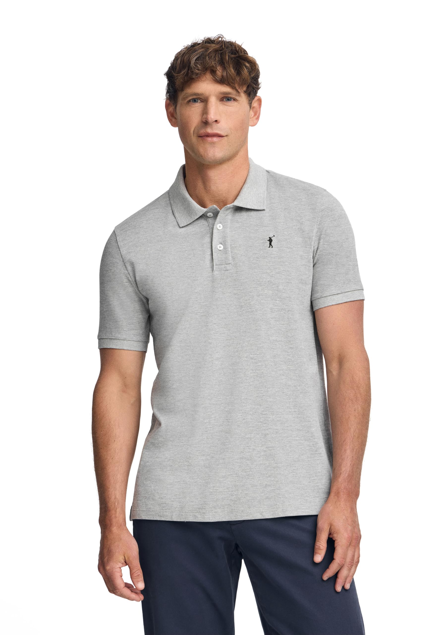 Polo Club Polo Kurzarm Herren-Poloshirt aus 100% Baumwolle mit gesticktem Logo