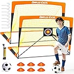 Dimples Excel Soccer Goals Kids Net for Backyard 7x5, 5x3.6, 4x3, 3x2.2 FT
