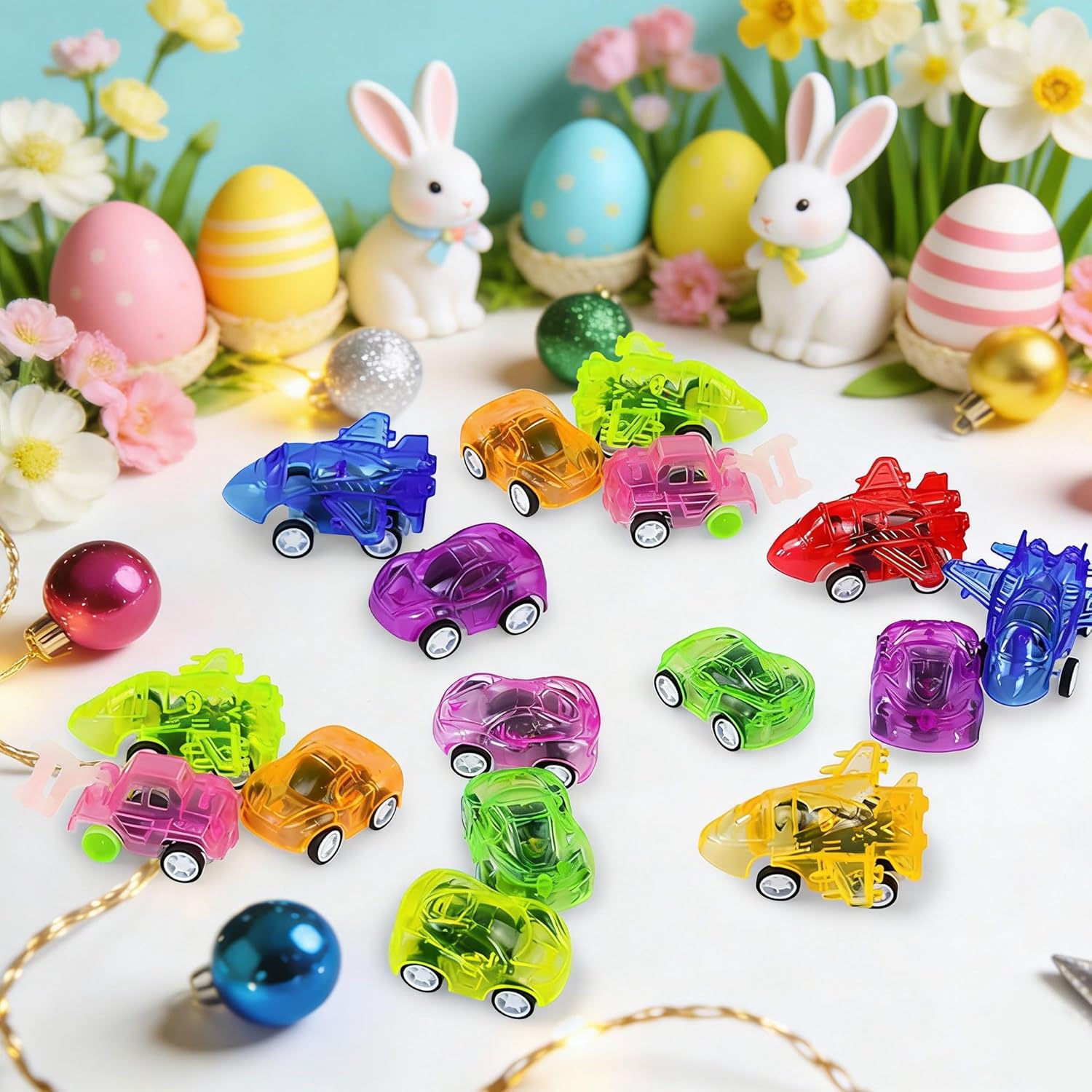Vileafy 50 Mini Pull Back Cars for Kids –Birthday Goodie Bag Stuffers, Classroom Rewards, Party Favors& Carnival Prizes – Multicolored Mini Vehicle Toys for Boys & Girls Ages 3-5