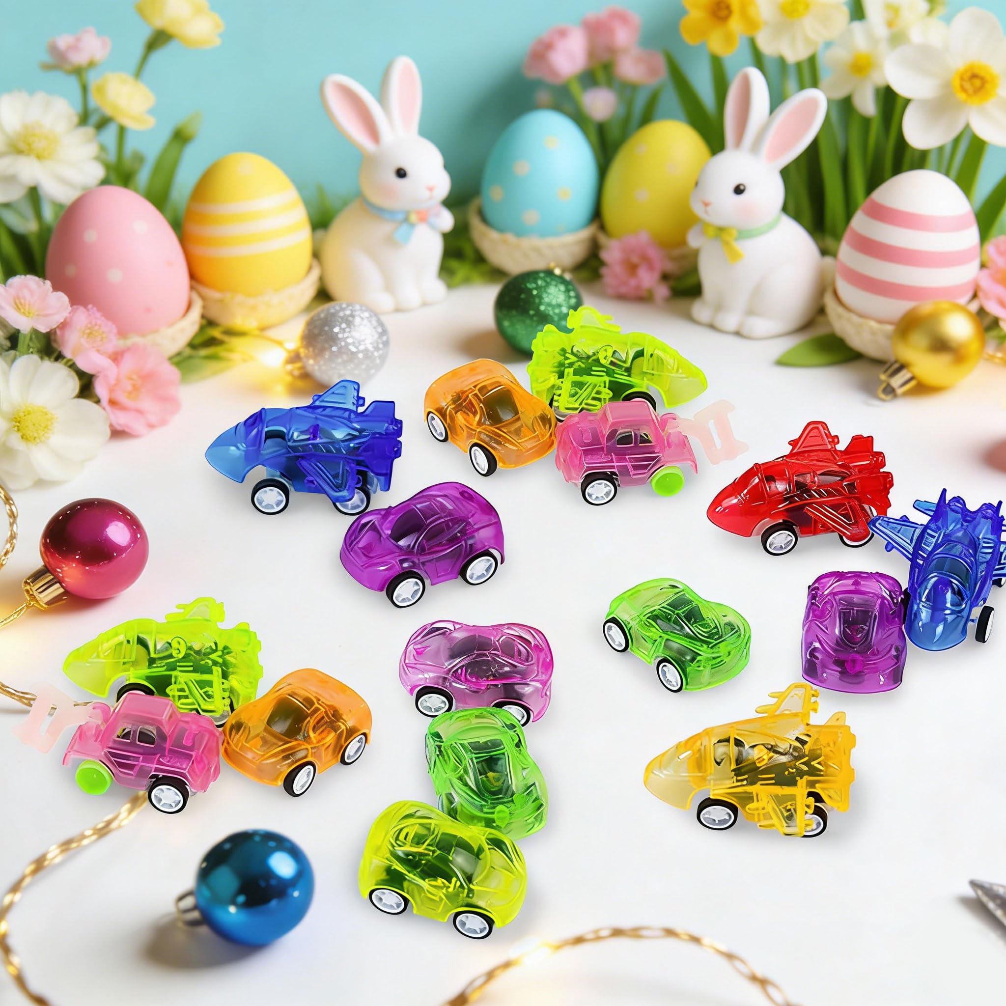 30 Mini Coches De Tracción Trasera – Juguetes De Plástico Para Niños, Surtido De Colores, Rellenos Para Bolsas De Regalo Y Fiestas
