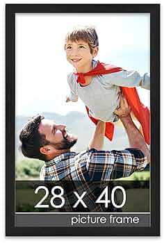 Amazon.co.jp: 28 x 40ラッカーブラック木製写真フレーム – UV