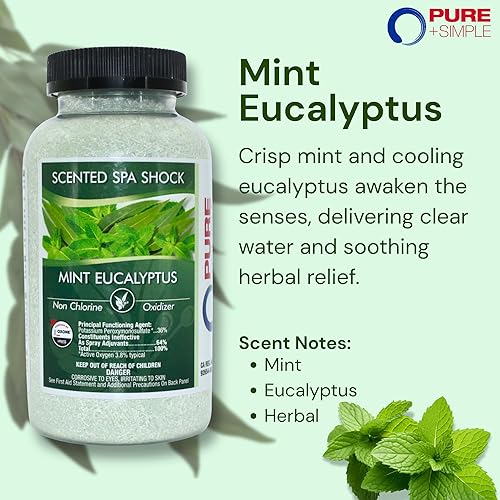 Miniatura 2 de Shock de spa perfumado de eucalipto choque sin cloro para cualquier spa o jacuzzi, uso con tabletas de bromo o cloro de spa. Los cristales de