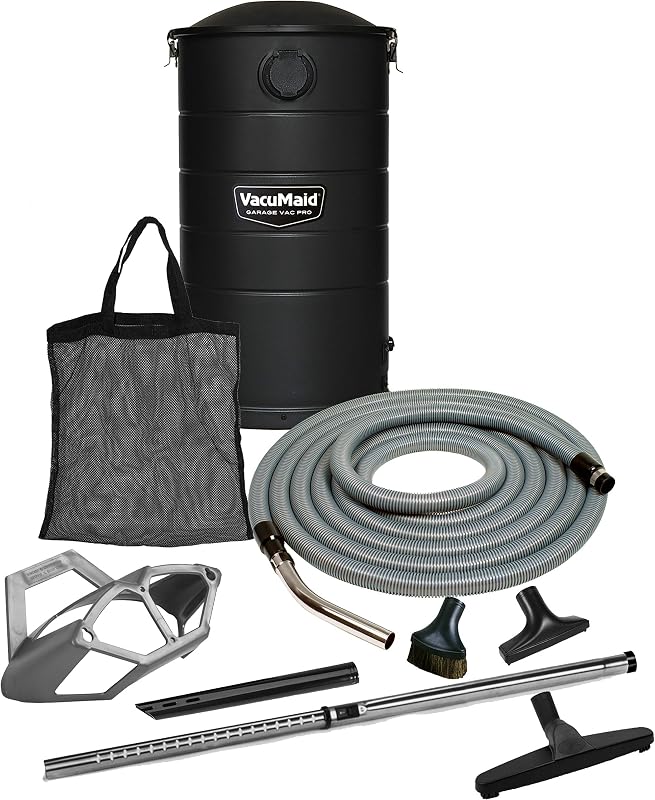 GV50BLKPRO Professional Wall Mounted Garage and Car Vacuum with 50 ft. Hose and Tools