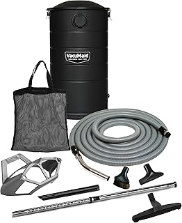 VacuMaid GV50BLKPRO Professional Wall Mounted Garage and Car Vacuum with 50 ft. Hose and Tools