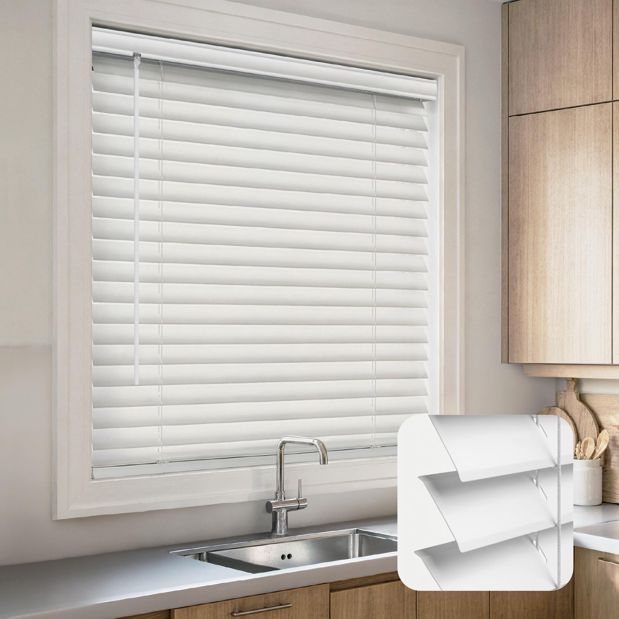 DEZ FURNISHINGS cordless flat slat venetian blind