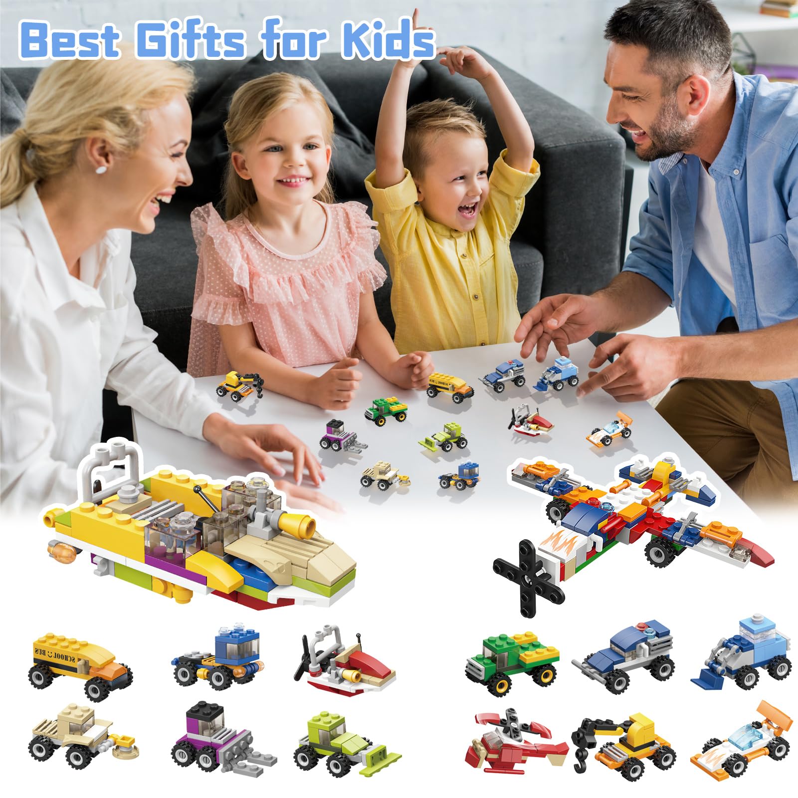 dellyy 12 Pezzi Easter Eggs Bambini, Regalo Pasqua Bambini, Uovo di Pasqua con Blocchi da Costruzione di Auto, Idee Regalo Pasqua, Uova Giocattolo per Bambini, per Caccia alle Uova (Veicoli)