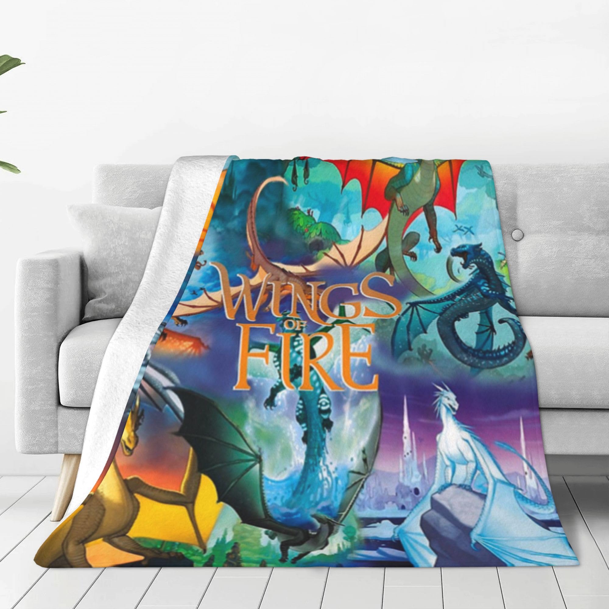 KKARNXOR Wings-of-Dragon Fire Throw Blanket Soft Travel Blanket for Bedroom Living Room Couch Office Car All Season Gift for Girls Boys Women Men 40"x30"