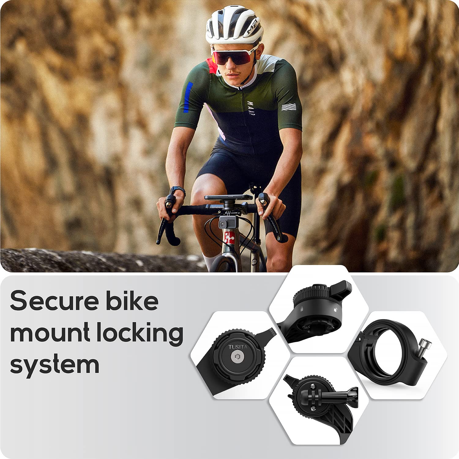 TUSITA Twist Lock out Front Mount Pro - Ciclismo