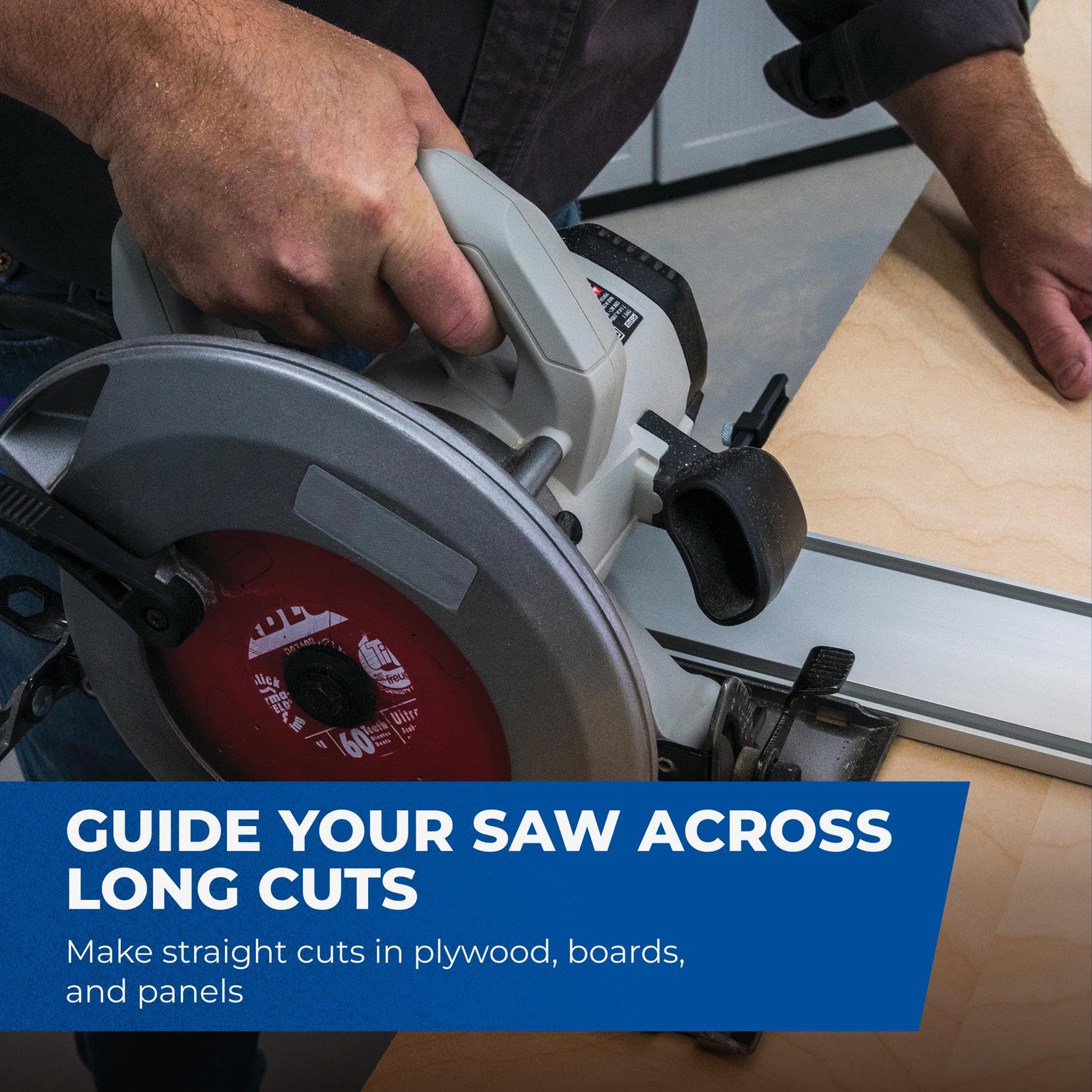 Kreg KMA4500 4' Straight Edge Guide w/Adjustable Gripmaxx Clamp