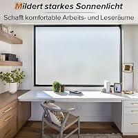 rabbitgoo Ablakfólia Mattfehér Önműködő Ragasztó Privátszféra UV Védelem 90x400cm 4