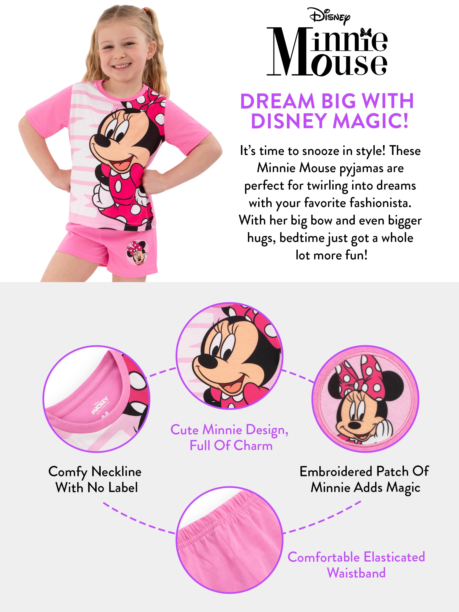 Disney Minnie Mouse Piżama, Dziewczęca Piżama Z Długim Rękawem, Czerwony Zimowy