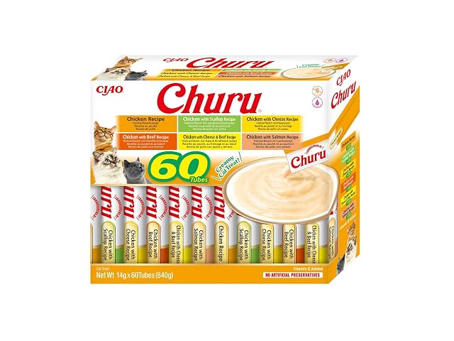 Churu - Snack para gatos adultos Churu variedades pollo 60 x 14 g