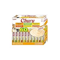 INABA Churu Snack per Gatti Cremoso in 4 Varietà al Pollo - 60 Stick x 14g