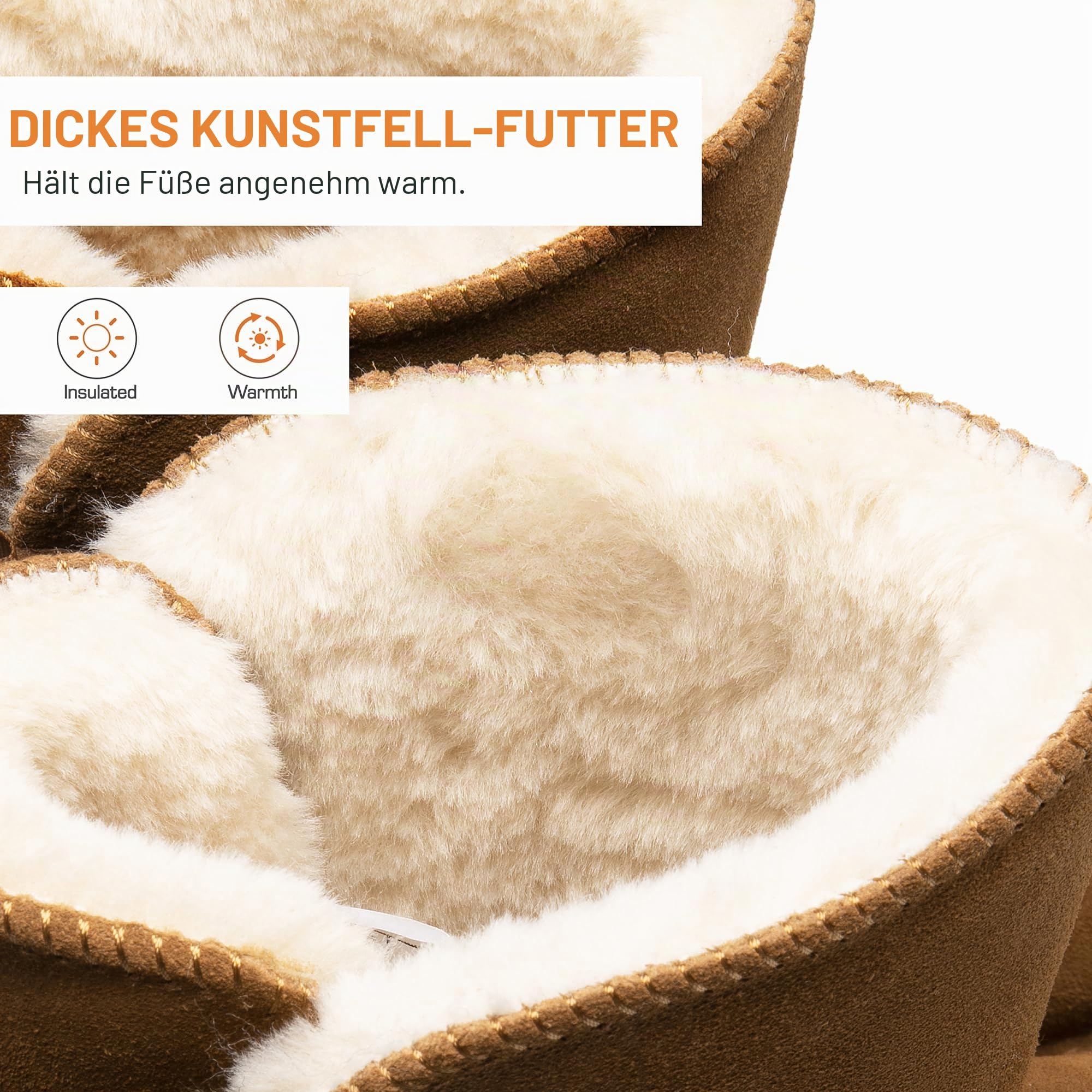 DREAM PAIRS Damen Winter Schneestiefel FuzzyChic