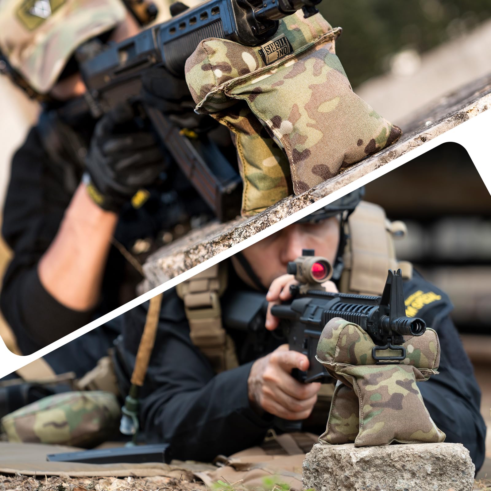 OneTigris Cojín para armas, cojín delantero relleno, bolsa de descanso para caza al aire libre, campo de tiro, deportes de tiro, práctica de tiro