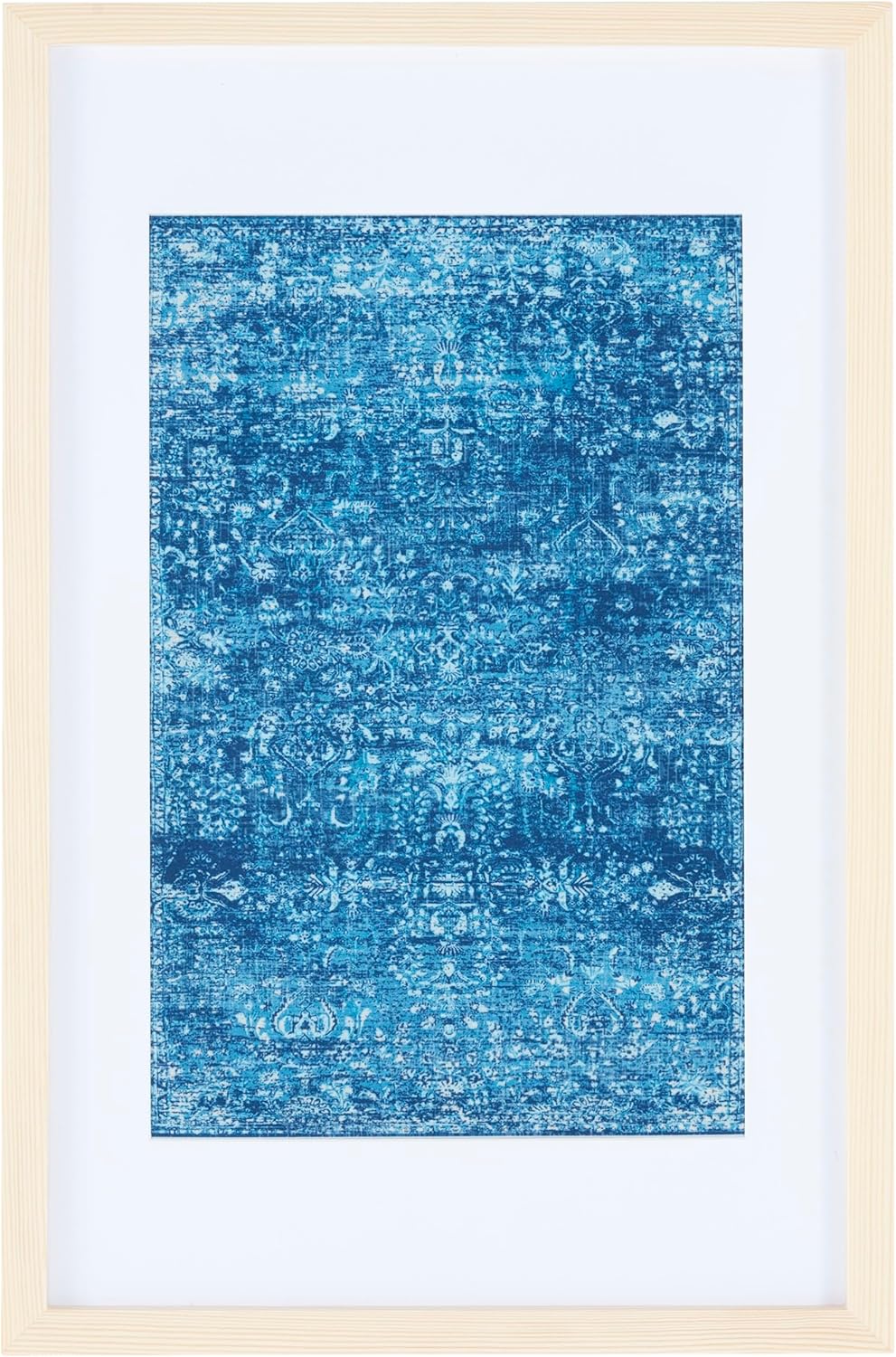 SAFAVIEH Home Collection Demitri Blue 14 x 23-inch Boho Distressed Wood Framed Textile Wall Art for Bedroom, Living Room, Foyer, Dining Area, Entryway