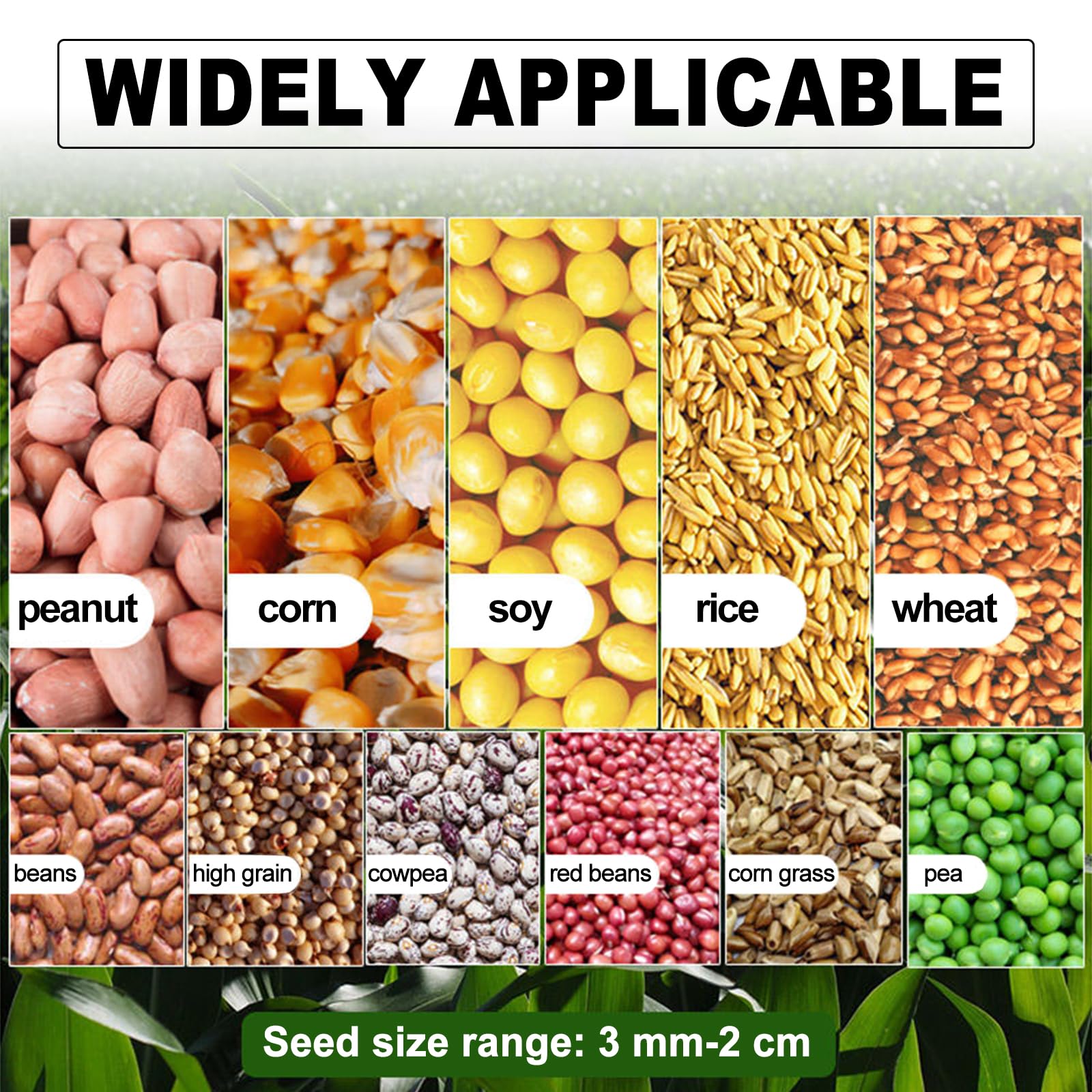 Spanditore per Semi Portatile Seminatrice Agricola Seminatrice A Rulli per Seminatrice da Giardino A Spinta Manuale E Applicatore di Fertilizzante per Arachidi Mais Soia