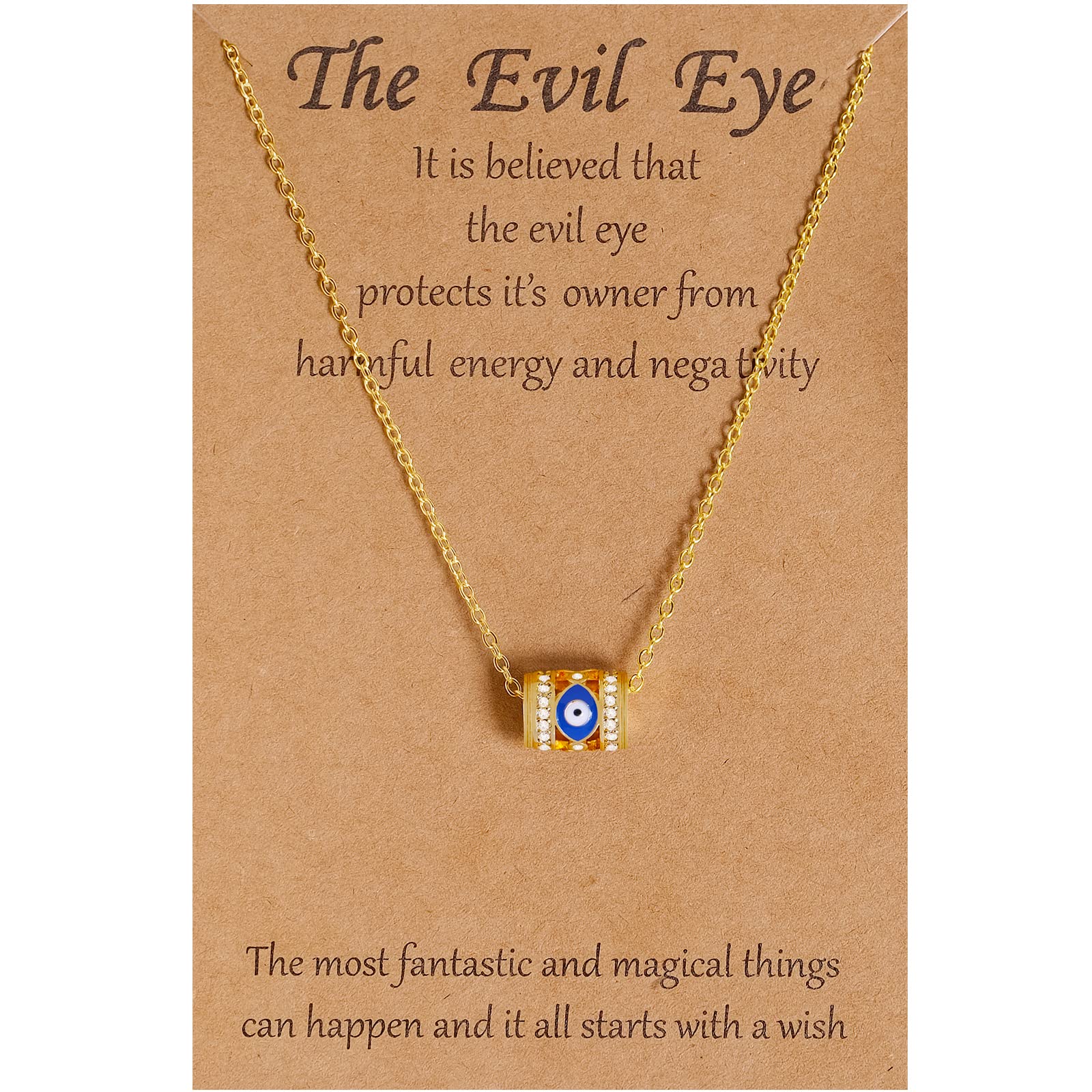 VIBILIAEvil Eye Necklace Sun Pendant Turkish Blue Eye Protection Lucky Necklaces Jewelry Gifts for Men Women (Sun) - Silver