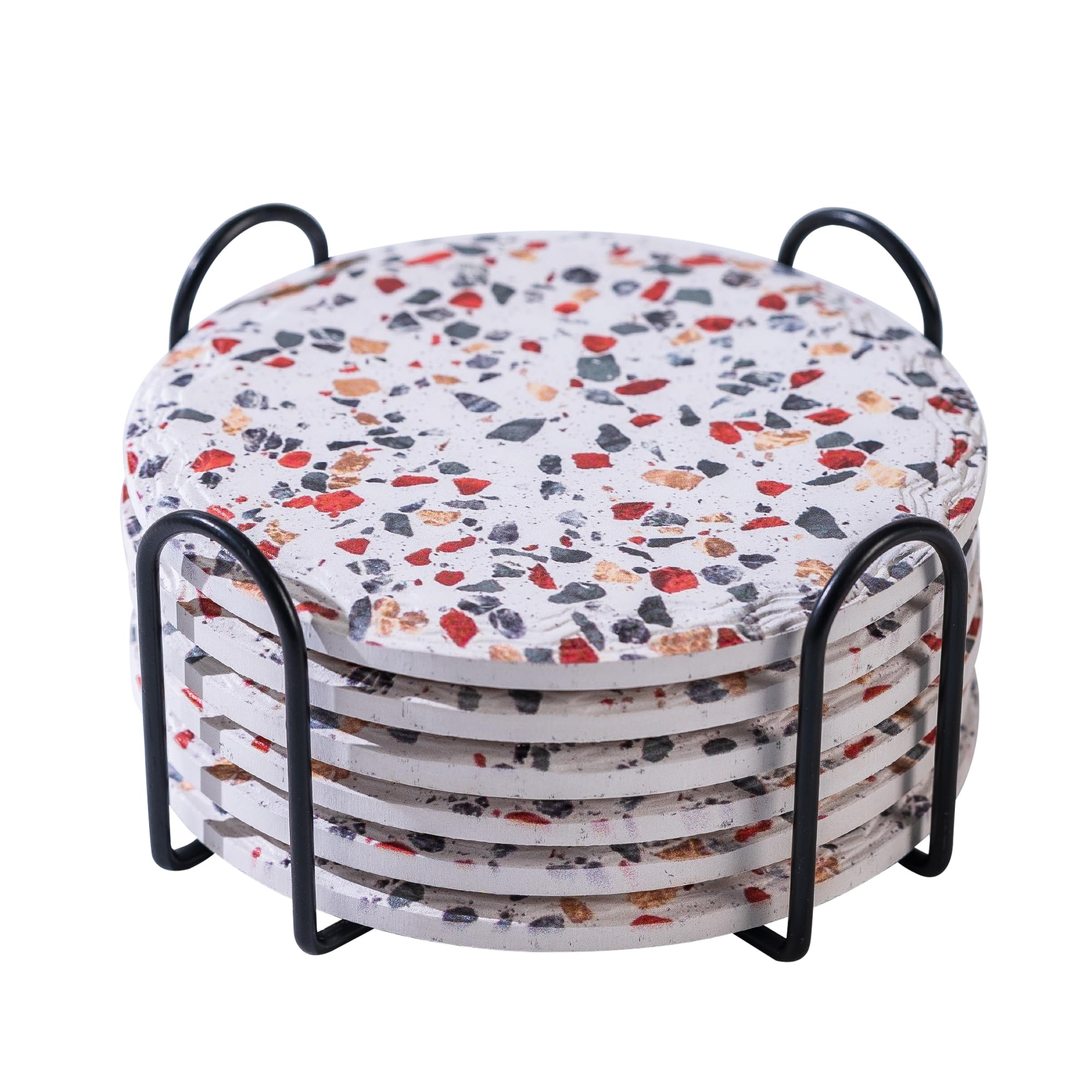 Coasters with Holder Set of 6