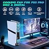 Ventilador de Enfriamiento Ps5 Pro con 4 Ventiladores, Accesorios Ps5 Pro con USB 3.0, Ventilador Silencioso Eficiente con Velocidad Ajustable, Enfriador para PlayStation5 Pro con Control de Temperatura 3
