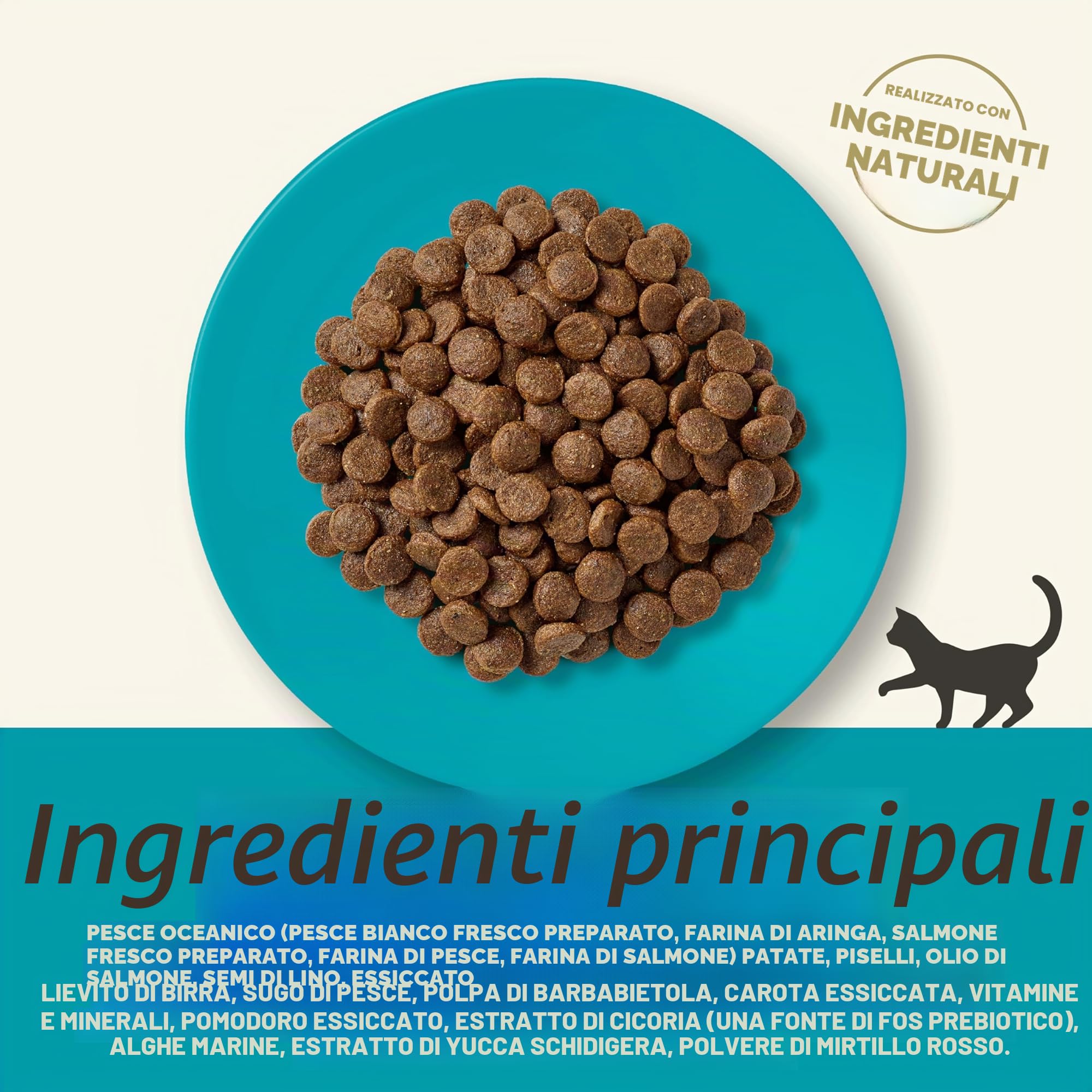 Applaws Alimenti completi per gatti adulti secchi e senza cereali di Applaws, pesce dell'oceano con salmone - sacchetto richiudibile da 1,8 kg
