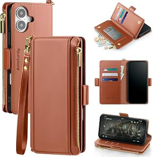 Antsturdy for iPhone 17 Phone Wallet Case Women,Orange