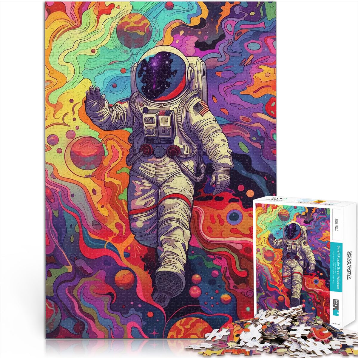 Psychonaut AstronautJigsaw Puzzles 1000 Piece for teenagers Family Game for and for is ideal as a gift for the whole family 52x38cm