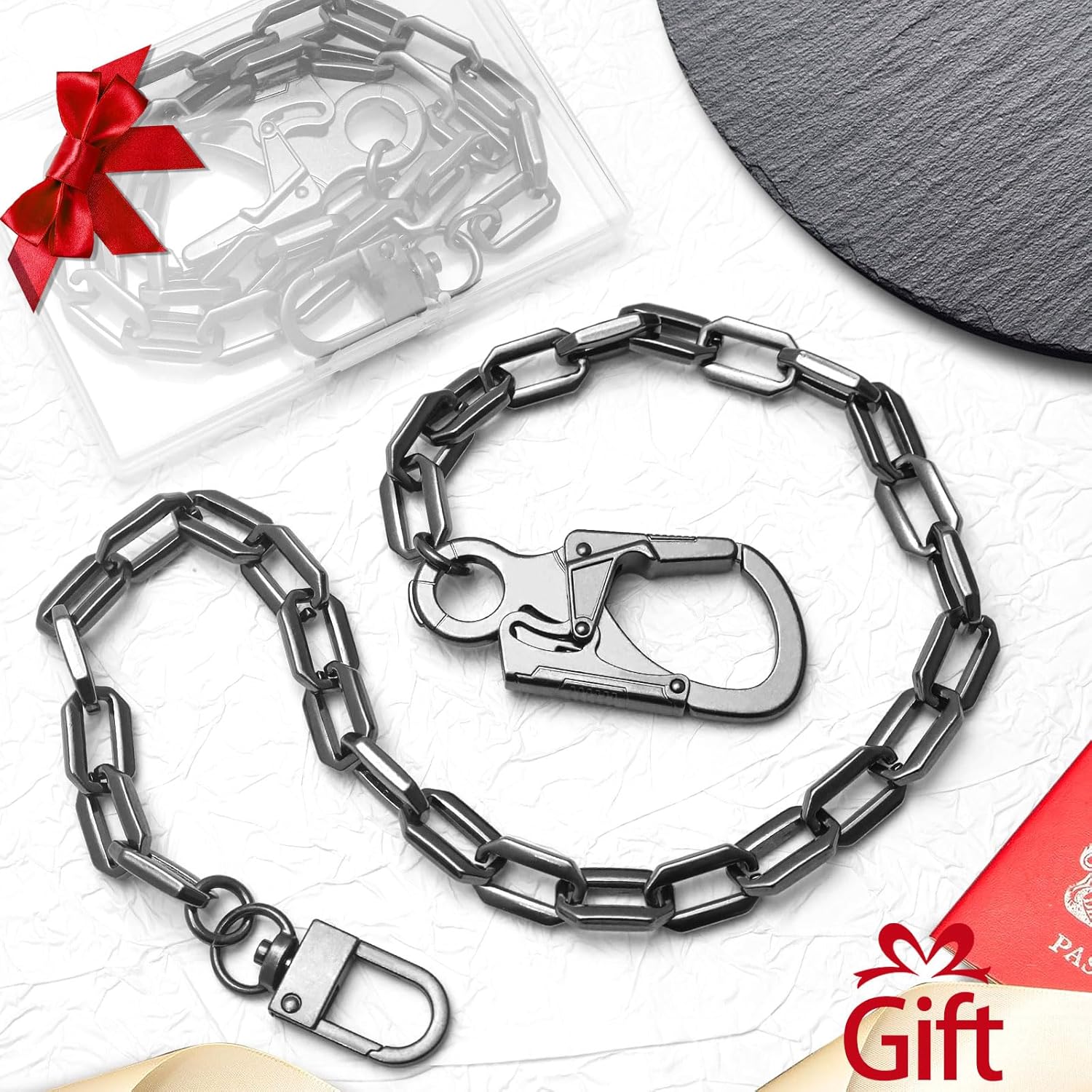 Ahiller Wallet Chains for Men Women, Heavy Duty Hip Hop Pants Jean Belt Key Chain with Double Lock Design - Image 7