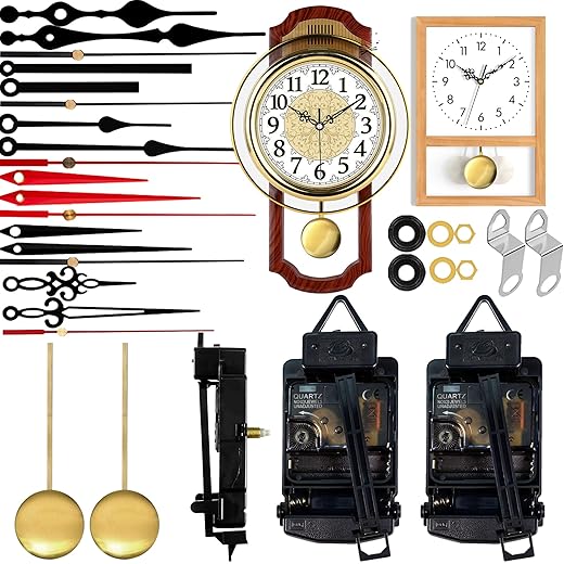 High Torque Quartz Clock Movement Mechanism Replacement Clock Kit with Clock Pendulums Pairs of