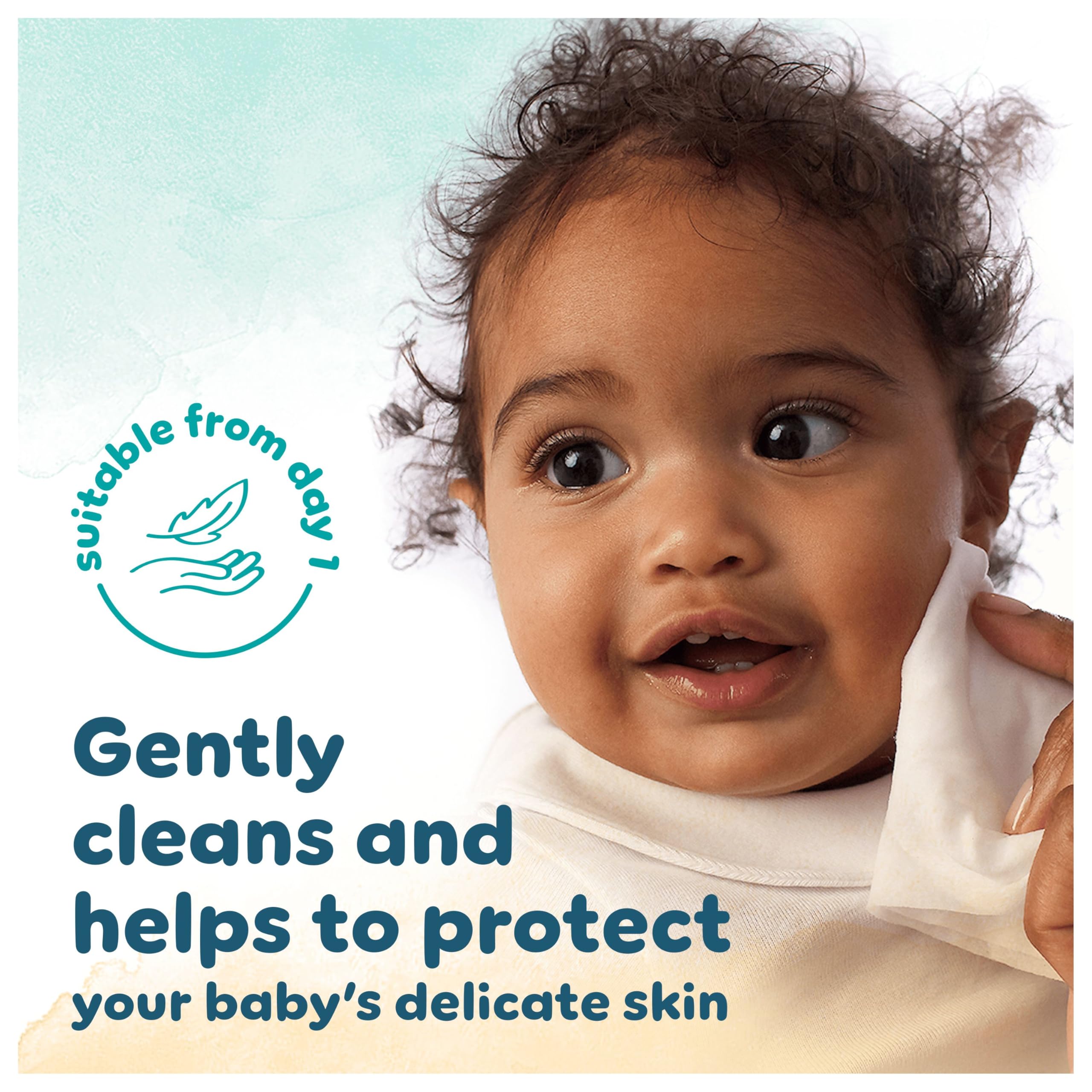 Pampers Harmonie Protect & Care Baby Wipes Plastic Free 9 Packs of 44 Wipes = 396 Baby Wet Wipes, Help restore natural skin pH — view 5