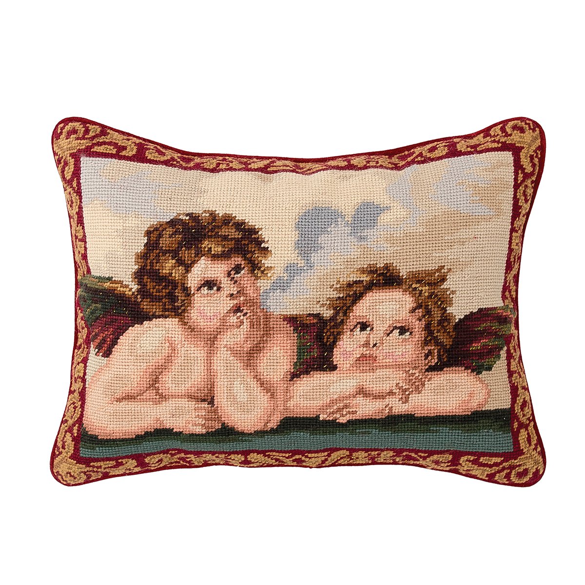 C&F Home Raphael's Angels Needlepoint Pillow 12