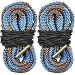 EZshoot 2 PCS Gun Cleaner, Bore Rope for Rifle Pistol Shotgun, Reusable Gun Cleaning Rope, Barrel Cleaner for 5.56mm/.223/.22/9mm/Cal .380/12 GA/. 30 Cal/.308/.44 Cal. (Choose Suitable Calibers)
