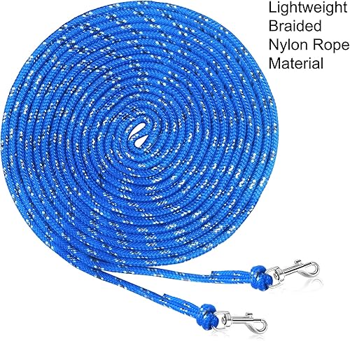 Miniatura 2 de Rypet Correa larga reflectante para gatos, correa larga de 50 pies, a prueba de escapes, correa larga duradera, segura, personalizada, extensora,