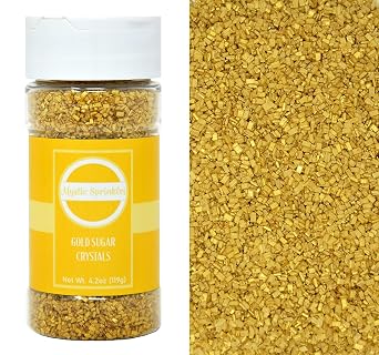 Mystic Sprinkles Sugar Crystals 4.2oz Bottle Gold