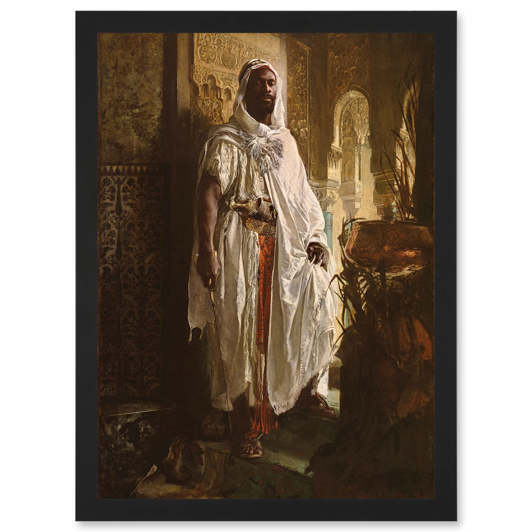 Artery8 Painting Charlemont The Moorish Chief Artwork Framed Wall Art Print A4
