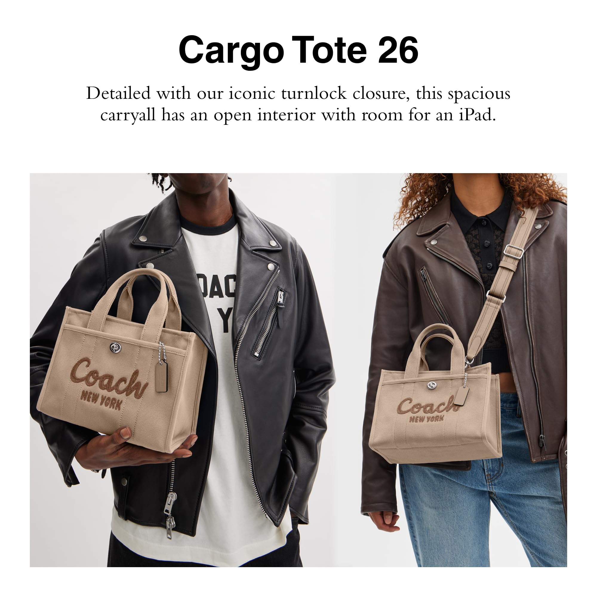 Coach Cargo Tote 26, Dark Natural