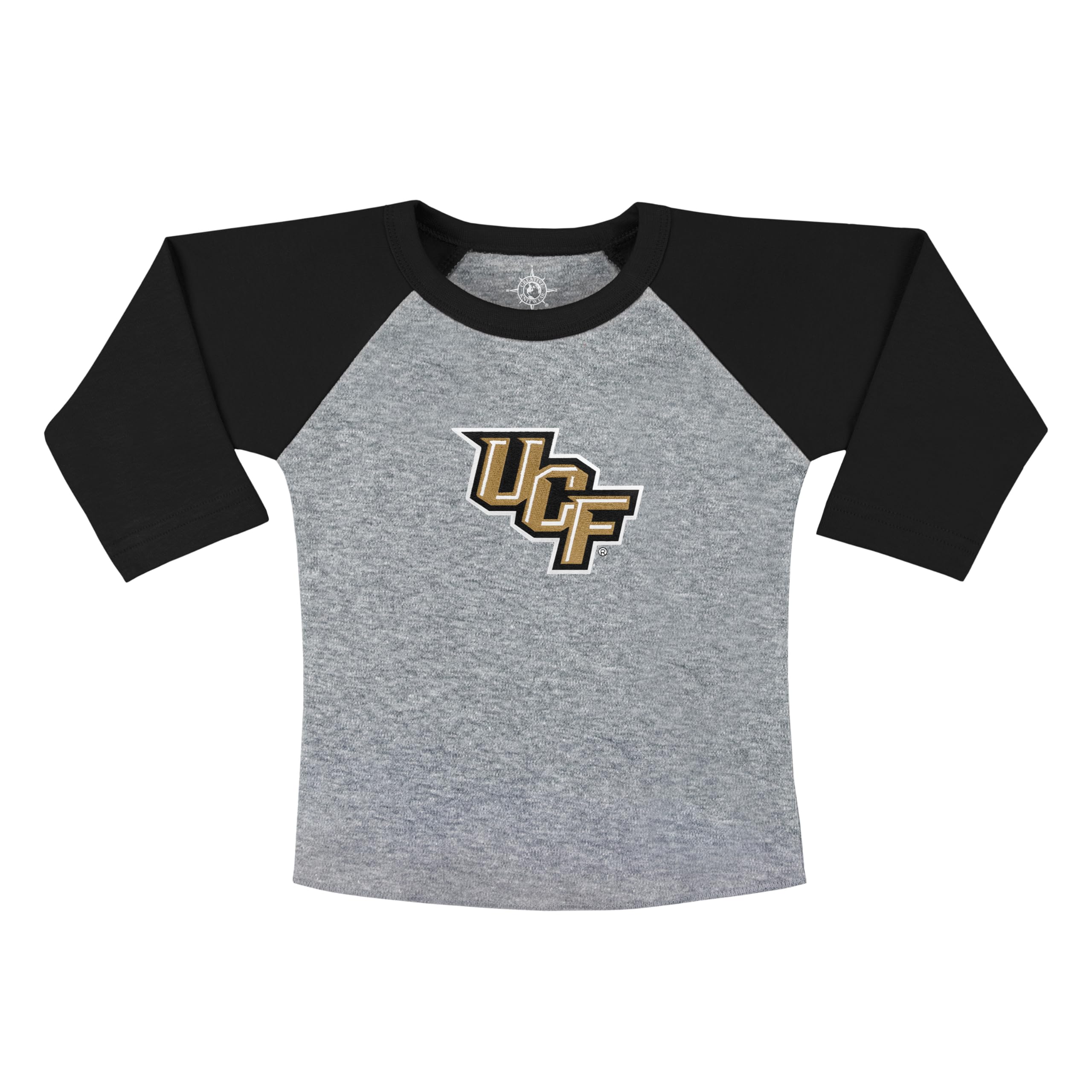 University of Central Flordia UCF Knights Newborn Baby Toddler Ragland Shirt, 4T, Black