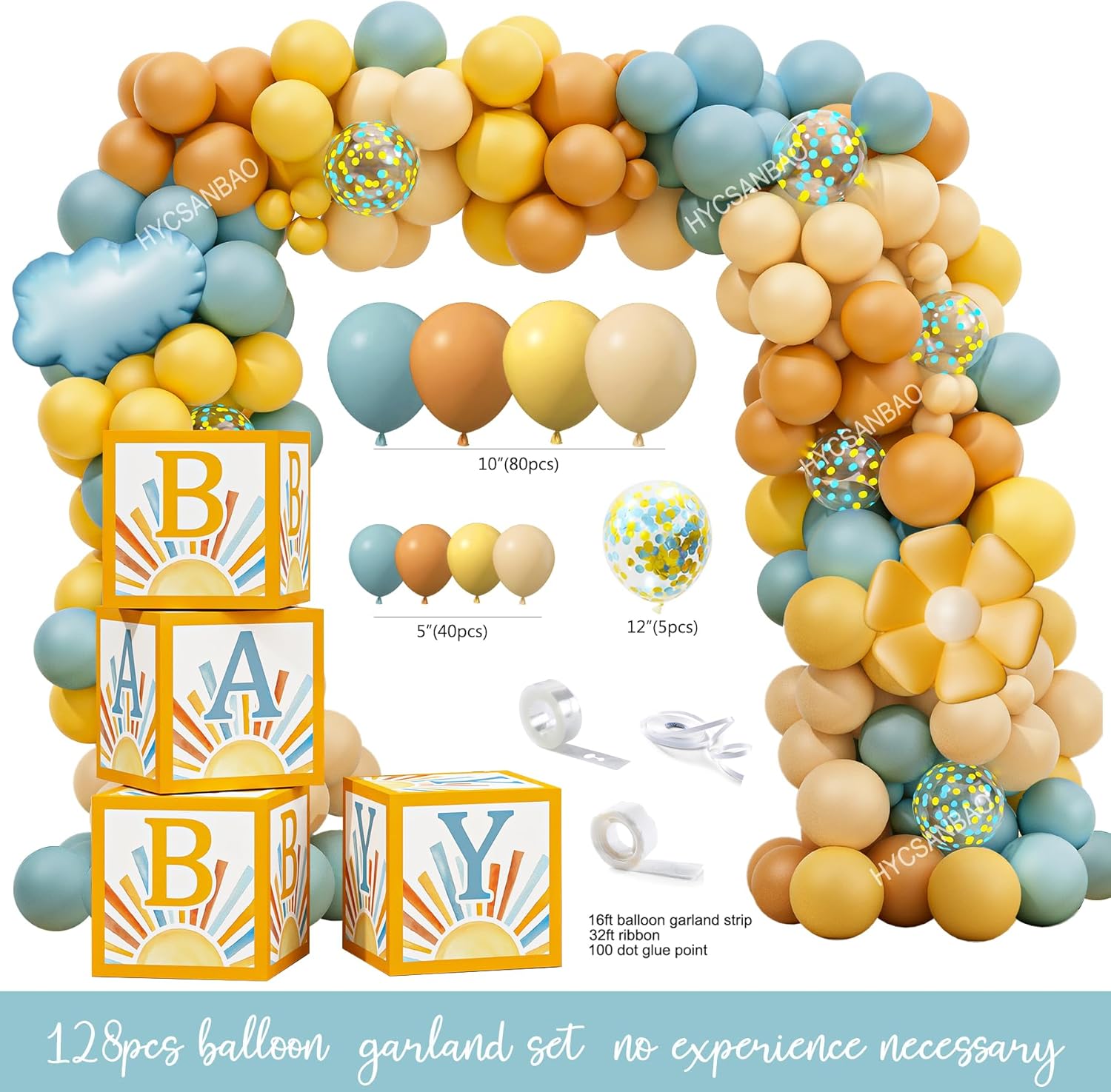 Here Comes the Son Baby Shower Decorations for Boy, Boho Sun Baby Shower Party Supplies, It's A Boy Gender Reveal Décor, Retro Sun You Are My Sunshine Baby Shower